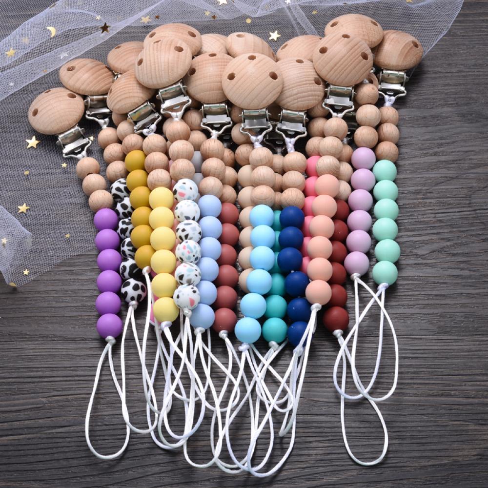 Baby Food Flavors - Baby Beech Pacifier Clip Round Colorful