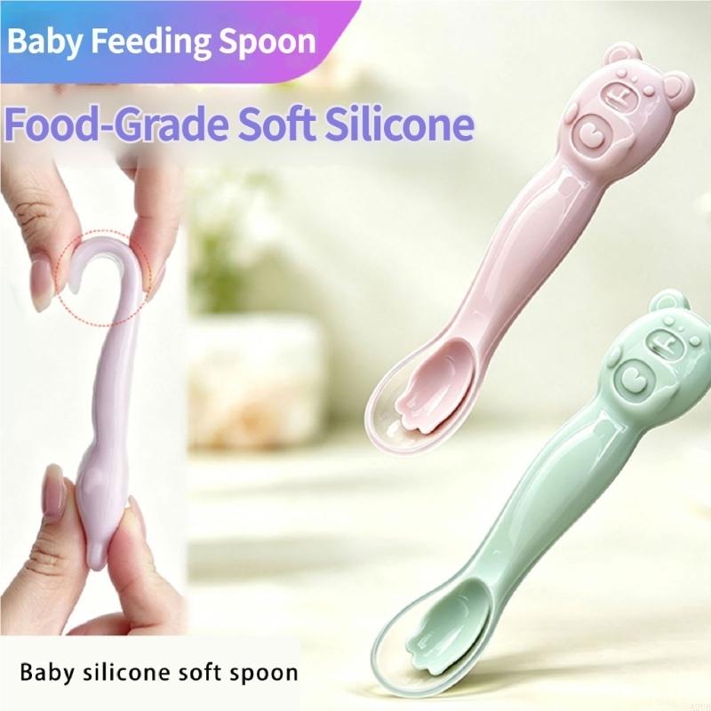 Easy Baby Food - Soft Silicone Baby Feeding Spoon Gentle