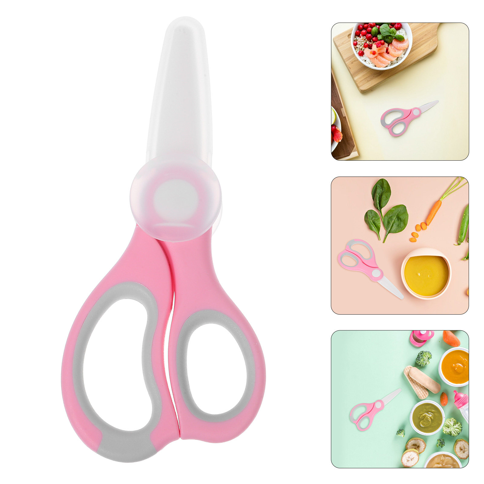 Baby Food Scissors - Portable Ceramic Baby Food Scissors Ergonomic