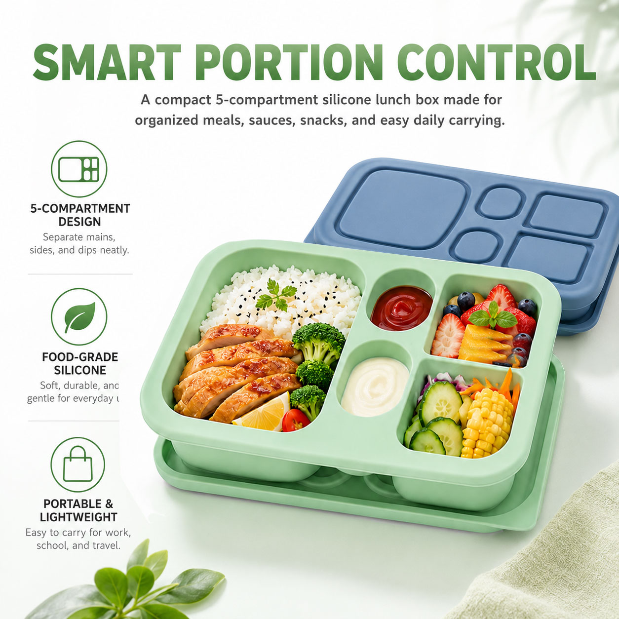 Portable Silicone Bento Lunch  - Baby Food Hero review and price