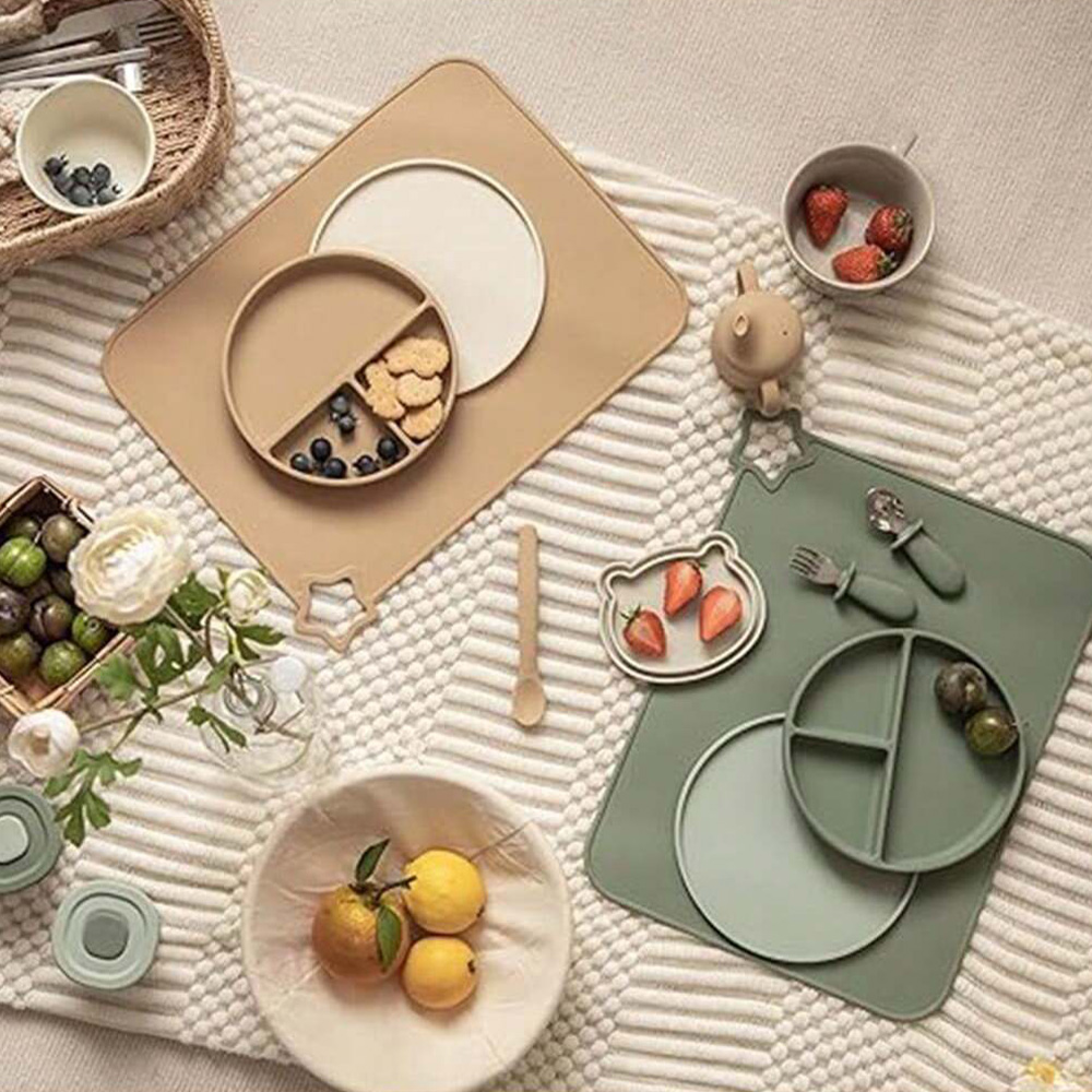 1PCS Simple Silicone Placemat  - Baby Food Restaurant review and price