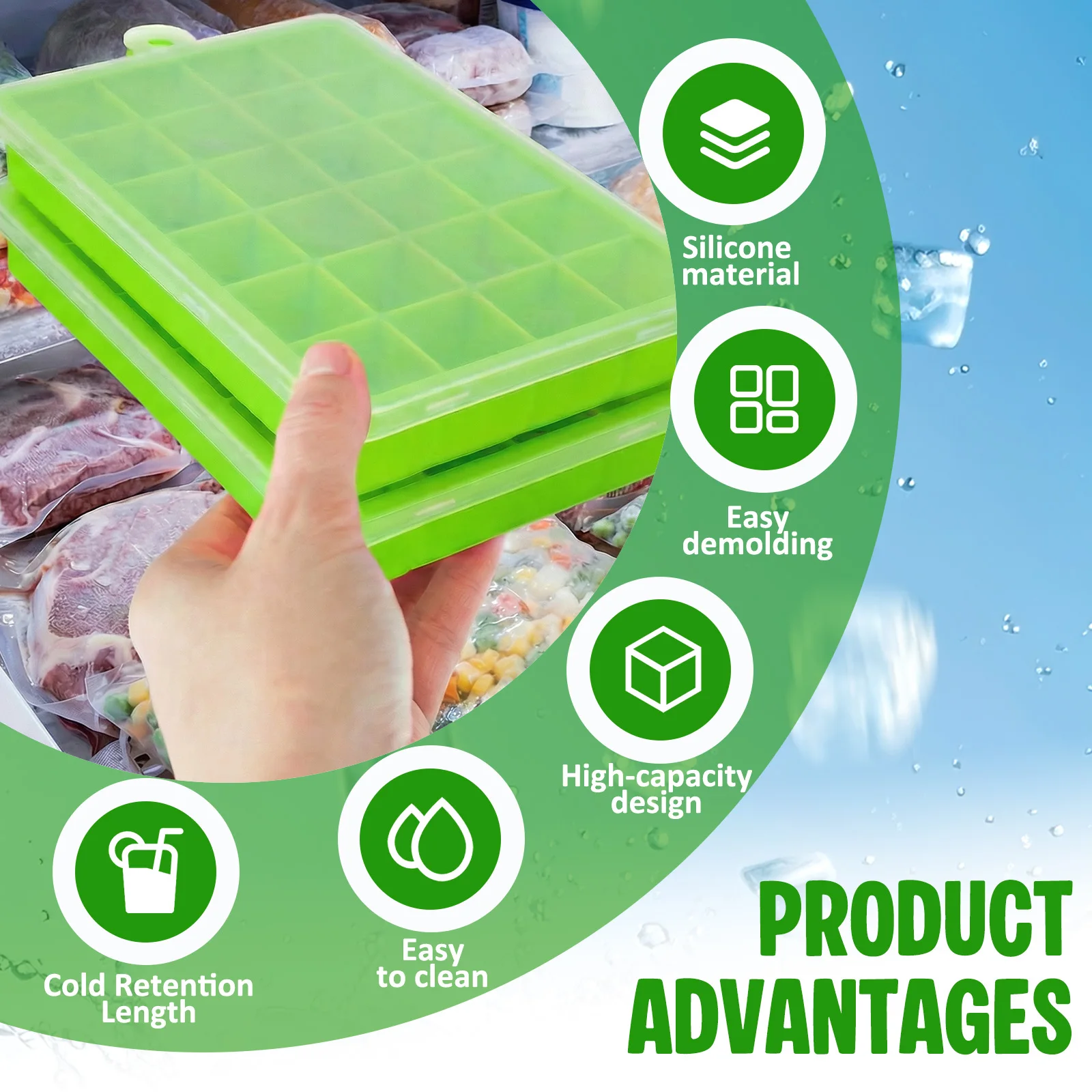 Silicone Ice Cube Tray Easy Re - Freezer Tray Baby review and price