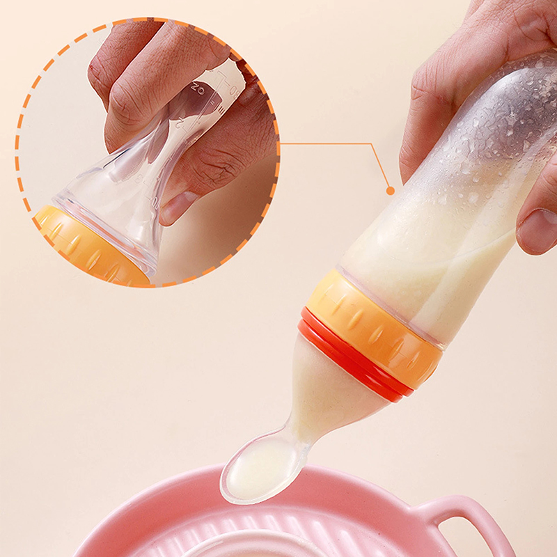 Squeezing Feeding Bottle Silic - Baby Food Stuff review and price