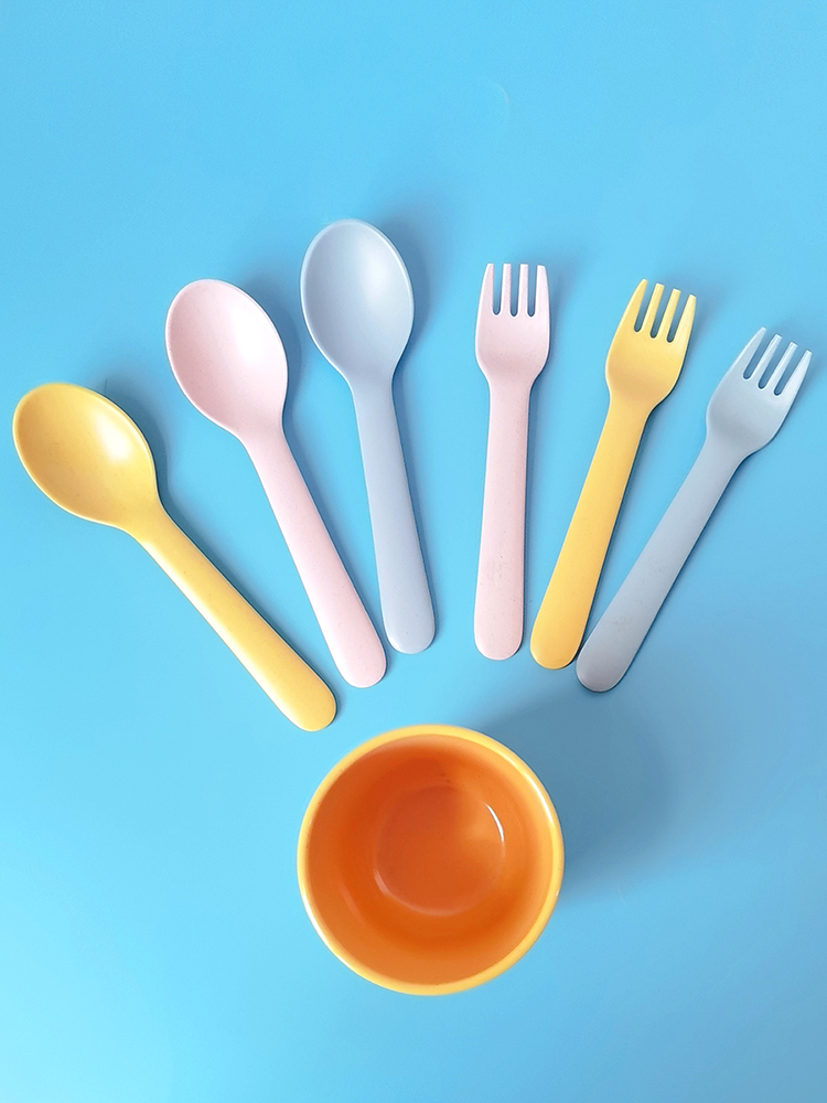 Bamboo Fiber Fork Spoon Baby A - Baby Food Restaurant review and price