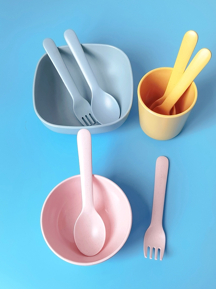 Bamboo Fiber Fork Spoon Baby A - Baby Food Restaurant review and price