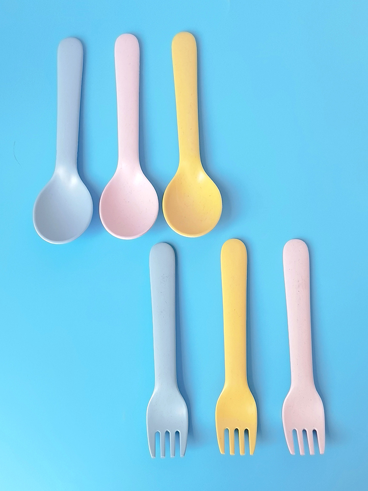 Bamboo Fiber Fork Spoon Baby A - Baby Food Restaurant review and price